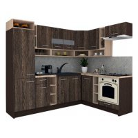 Bucatarie de Colt COSSY NEW 180-250 DR., Wenge / Decor 7648